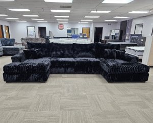 1008 Black Double Chaise