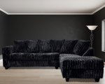 300 Hugo Corduroy Sectional Black